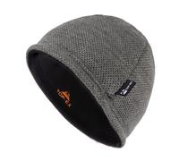 TOP-EX PolarWool Winter Beanie Herren Wolle Fleecemuetze Warme Wintermütze Strickmütze Wendemütze Geschenke Ski Laufmuetze Winddicht Grau M/L