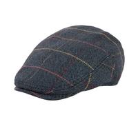 TOP-EX Schiebermütze Herren Wollmischung Flatcap Newsboy Schirmmütze Baskenmütze Cap Vintage Cap Barrett Ivy Gatsby Tweed Beret Peaked Caps für Golf Driver Plaid_Marineblau XL
