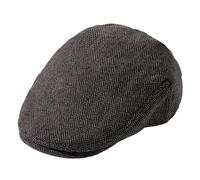 TOP-EX Schiebermütze Wollmischung Flatcap Herren Newsboy Schirmmütze Baskenmütze Vintage Barrett Ivy Gatsby Cap Tweed Beret Peaked Caps für Golf Driver Fischgrät_Grau L