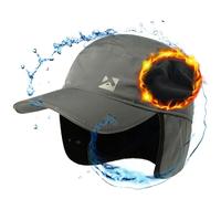 TOP-EX Übergroße L/XL Herren Damen wasserdichte Winter-Baseballkappe mit Fleece-Ohrklappen Fallensteller-Hut für kaltes Wetter große Köpfe Grau Groß