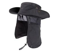 TOP-EX UPF 50 Sonnenhut mit Nackenschutz, wasserdichter Safari Outdoorhut | UVCoolix™, kühlendes Schweißband, UPF 50 Sonnenschutz, luftige Mesh-Einsätze, verstellbares Kinnband, platzsparend verstaubar