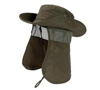 TOP-EX UPF 50 Sonnenhut mit Nackenschutz, wasserdichter Safari Outdoorhut | UVCoolix™, kühlendes Schweißband, UPF 50 Sonnenschutz, luftige Mesh-Einsätze, verstellbares Kinnband, platzsparend verstaubar