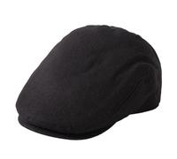 TOP-EX XL Herren Schiebermütze Wollmischung Flatcap Newsboy Schirmmütze Baskenmütze Cap, Barrett Ivy Tweed Beret Peaked Caps Gatsby Cap für Golf Driver Walking, Schwarz