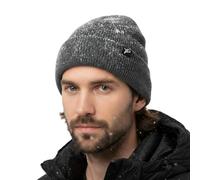 TOP-EX XXL wasserdichte Wintermütze Herren & Damen, Warme Fleece-gefütterte Strickmütze Beanie, Atmungsaktive Outdoor Lauf- & Skimütze, Winddichter Regenschutz, Herrenmütze Grau
