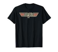 Top Gun Aged and Distressed Color Logo Action Movie T-Shirt