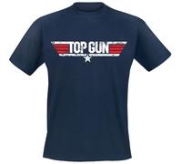 Difuzed T-Shirt Top Gun Distressed Logo – 100% Baumwolle – Navy XL