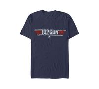 Top Gun - Distressed Logo Navy - T-Shirt Blau Medium