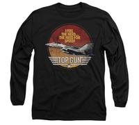 Top Gun - Fighter T-Shirt für Herren/Damen Unisex (S) (Schwarz)