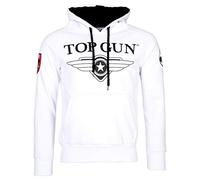 Kapuzenpullover TOP GUN "Defender TG20191012", Herren, Gr. 60 (4XL), weiß, Obermaterial: 100% Baumwolle / Innenfutter: 100% Baumwolle, Rundhals, Pullover Hoodie Sweatshirt (76671553-4XL) weiß
