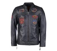 Top Gun Herren Lederjacke Tgj1005 Black/Black,L