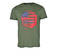 T-Shirt TOP GUN "TG20213014", Herren, Gr. 52 (L), grün (oliv), Obermaterial: 100% Baumwolle, Kurzarm, Shirts (66160126-L) oliv