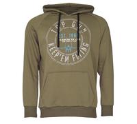 Kapuzenpullover TOP GUN "TG20212107" Gr. 56 (XXL), grün (oliv) Herren Pullover Hoodie Sweatshirt (30320806-XXL) oliv