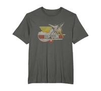 Top Gun Iconic Flying Jet Distressed Retro Big Chest Logo T-Shirt
