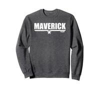 Top Gun Maverick Logo Sweatshirt, Unisex für Erwachsene, Anthrazit Meliert, XL
