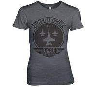 Top Gun: Maverick Offizielles Lizenzprodukt Fighter Town Damen T-Shirt (Dunkel-Heather), Groß