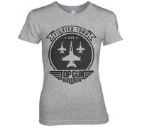 Top Gun: Maverick Offizielles Lizenzprodukt Fighter Town Damen T-Shirt (Heather Gray), Klein
