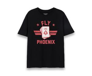 Top Gun Maverick T-Shirt Herren Erwachsene Film Fly Phoenix Schwarzes Outfit Small