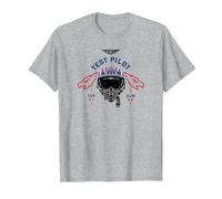 Top Gun: Maverick Test Pilot Red Phoenix Logo T-Shirt, Herren, Grau Meliert, 5XL