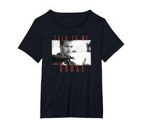 Top Gun Nick Bradshaw Talk to Me Goose Poster T-Shirt, Damen Große Größen, Schwarz, 1X