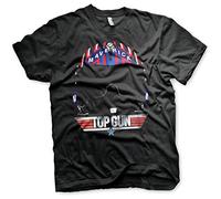 Top Gun Offizielles Lizenzprodukt Maverick Helmet Herren T-Shirt (Schwarz), X-Large