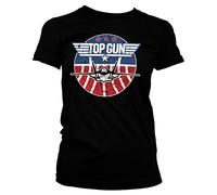 Top Gun Offizielles Lizenzprodukt Tomcat Damen T-Shirt (Schwarz), Large
