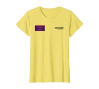 Top Gun Pete Mitchell Maverick Brustabzeichen T-Shirt, Damen, Gelb, S