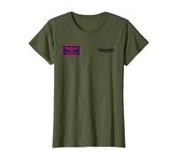 Top Gun Pete Mitchell Maverick Brustabzeichen T-Shirt, Damen, Olivgrün, S