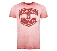 TOP GUN T-Shirt Powerful (Sale) rot, Größe S, Herren, Baumwolle