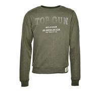 Sweater TOP GUN "TG20213007" Gr. 50 (M), grün (oliv) Herren Sweatshirts (72462966-M)