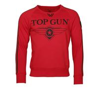 Sweater TOP GUN "Streak TG20191013", Herren, Gr. 54XL, rot, Obermaterial: 100% Baumwolle, Sweatshirts Sweater (64488324-XL) rot