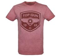 TOP GUN T-Shirt Powerful (Sale) rot, Größe S, Herren, Baumwolle