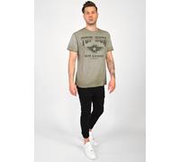T-Shirt TOP GUN "TG20212105", Herren, Gr. 50 (M), grün (oliv), Obermaterial: 100% Baumwolle, Kurzarm, Shirts (62871661-M) oliv