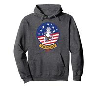 Top Gun Tomcat Sigil Pullover Hoodie, Unisex für Erwachsene, Anthrazit Meliert, XXL