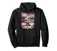 Top Gun Turn & Burn Distressed Vintage Classic Action Movie Pullover Hoodie
