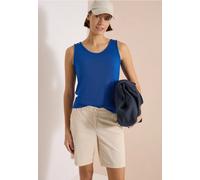 Top mit gerundetem V-Neck und Flechtdetail