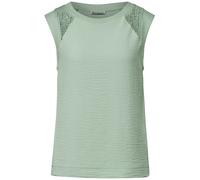 STREET ONE Damen A323559 Top mit Mesh-Details, Soft Jade Green, 38