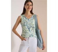 CECIL - Top mit Allover-Muster grün - Gr. - XS