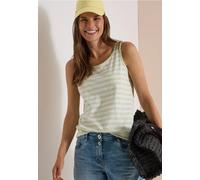 Top mit Rounded V-Neck und Streifen