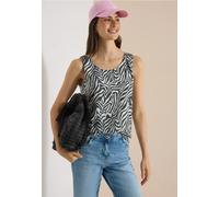 Cecil Damen Top mit Rundhals und Smokdetail in Grün, Gr: XL