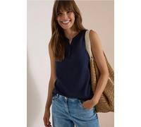 Cecil Top mit Split Neck und Strukturmix