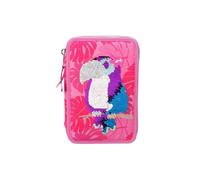 Depesche TOPModel 3-Fach Federtasche Streichpaillette TROPICAL pink