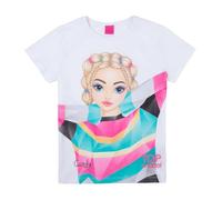 TOPModel Mädchen T-Shirt mit Candy 75005 weiß, Größe 128, 8 Jahre