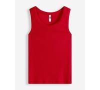 Top - Rippenstruktur - rot XL