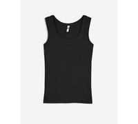 Top - Rippenstruktur - schwarz S