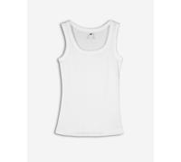 Top - Rippenstruktur - weiß L