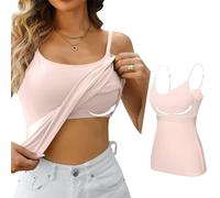 top sale camisole top damen basic tank top mit integriertem bh mieder slim fit weste gepolstertes unterhemd bh hemd u ausschnitt bauchweg shapewear top trägertop body shaper spaghettiträger oberteil