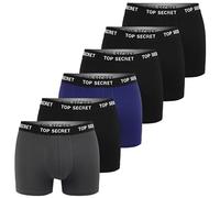 Top Secret Boxershorts 6er Pack für Herren, Atmungsaktive & rutschfeste Unterhosen aus Baumwolle im Set (Gr. M-2XL)