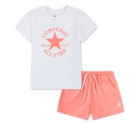 Top & Shorts CONVERSE "DCTP CLASSIC TEE & SHORT SET", Kinder, Gr. 116 (6), all heat, Obermaterial: 60% Baumwolle, 40% Polyester, KOB Set-Artikel, für Kinder, 2-teiliges Set, für sportliche Aktivitäten