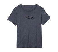 Top That Says The Name Wilson | Niedliche Erwachsene Kinder - Grafik T-Shirt, Damen Große Größen, Blau Meliert, 4X