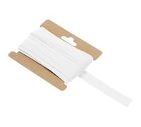 TOP-VIGOR Schrägband, 9,1 m, einfach gefaltet, 1,27 cm, Baumwolle, durchgehende Masse zum Nähen, Nähen, Paspeln, Quilten - Weiß